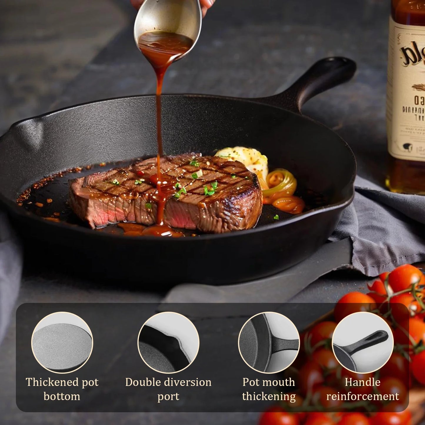 Premium Cast Iron Skillet Set For Versatile Cooking