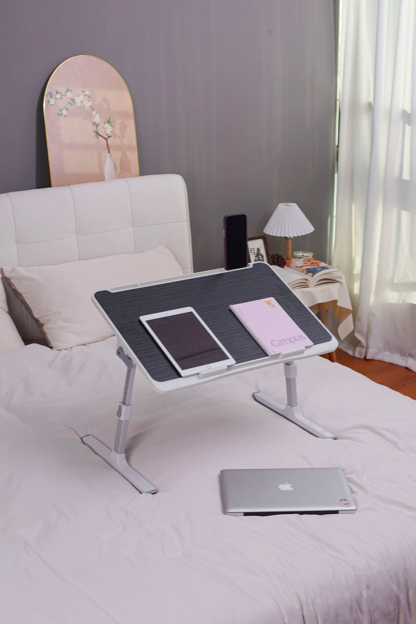 Foldable Laptop Bed Tray Table Adjustable For Bed And Sofa