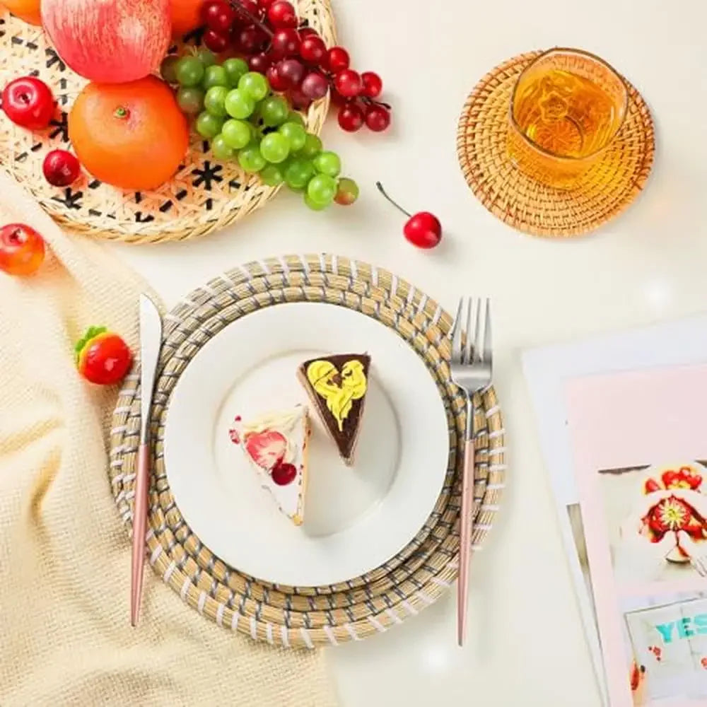 Boho Wall Decor Basket Set Rustic Woven 11 Pieces Gift