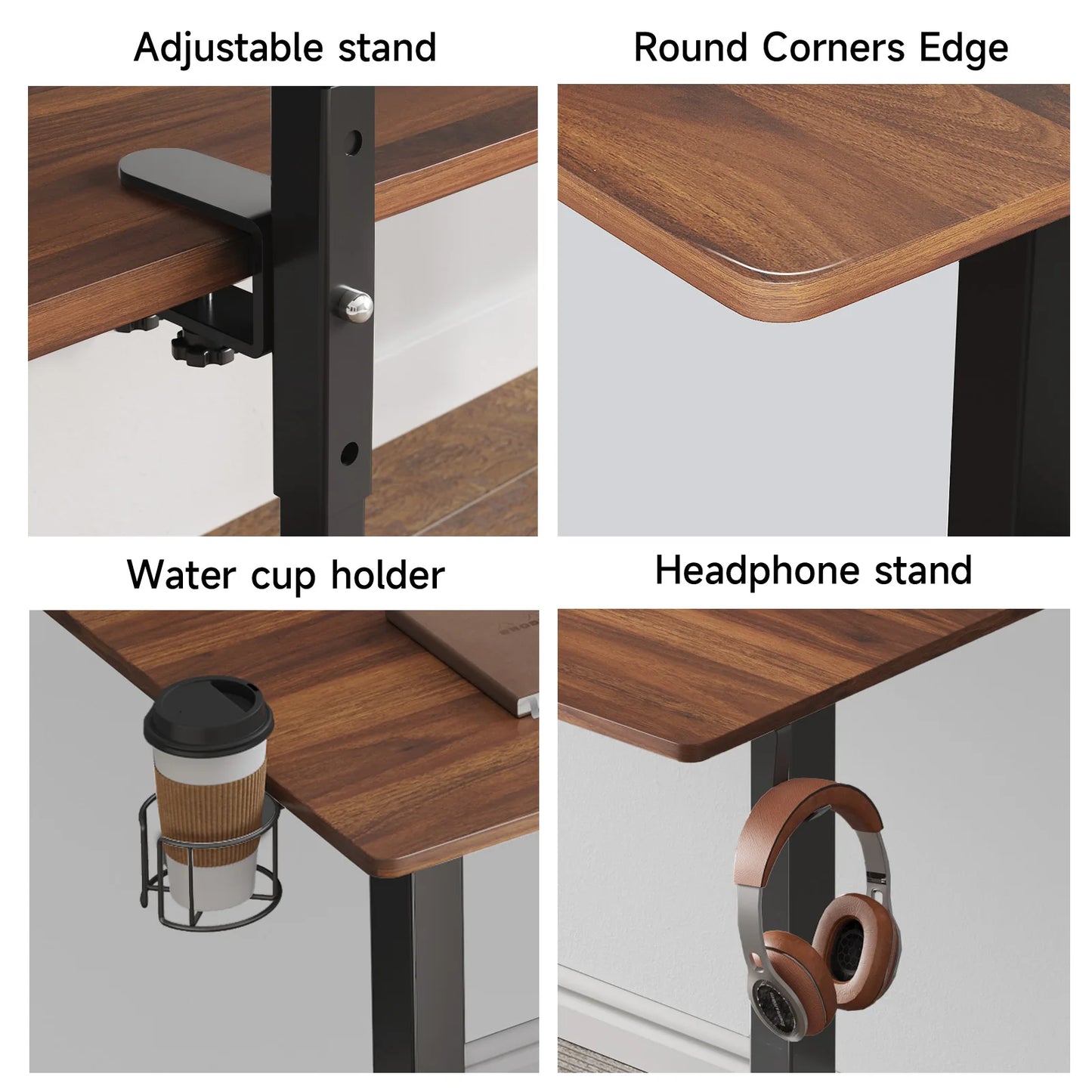 ONBRILL Standing Desk With 2 Adjustable Monitor Shelves