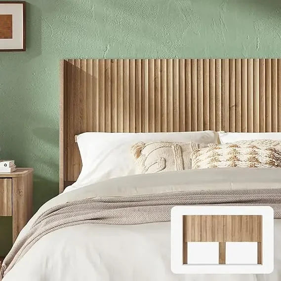 Mopio Brooklyn Wood Headboard Modern Farmhouse Bohemian Wall Mount
