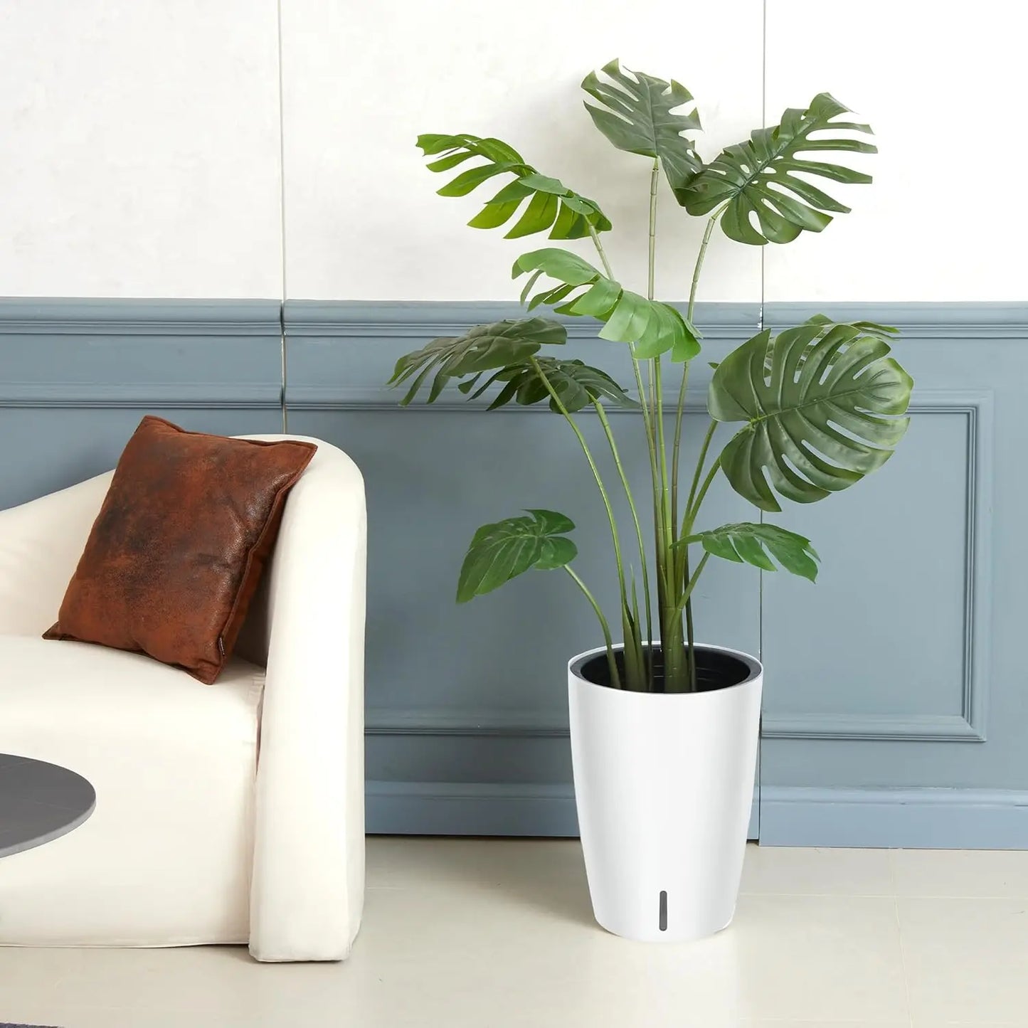 Self Watering Planter Set With Water Level Gauge Pair