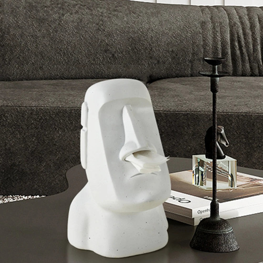 Stone Figure Tissue Box Waterproof Holder For Home Decor