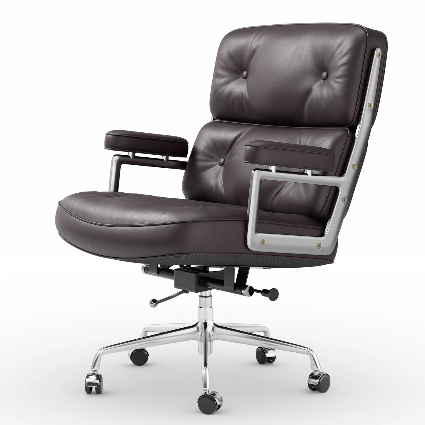 Executive Leather Office Chair With Ergonomic Swivel