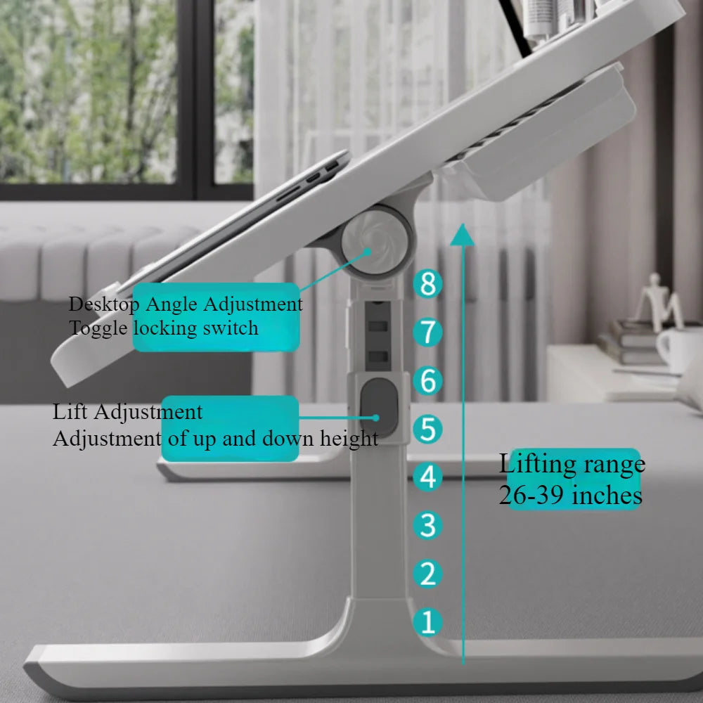 Foldable Laptop Bed Tray Table Adjustable For Bed And Sofa