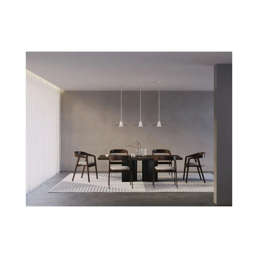 Modern Dimmable Pendant Light With Etched Glass Fixture