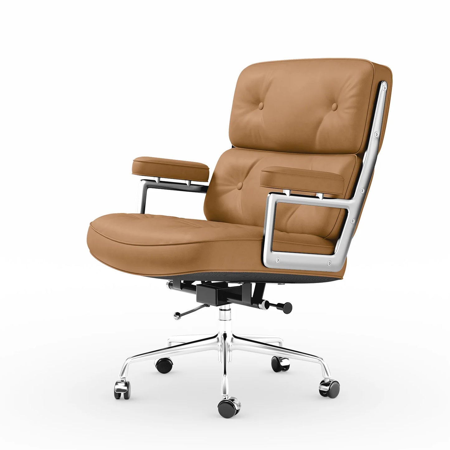 Executive Leather Office Chair With Ergonomic Swivel