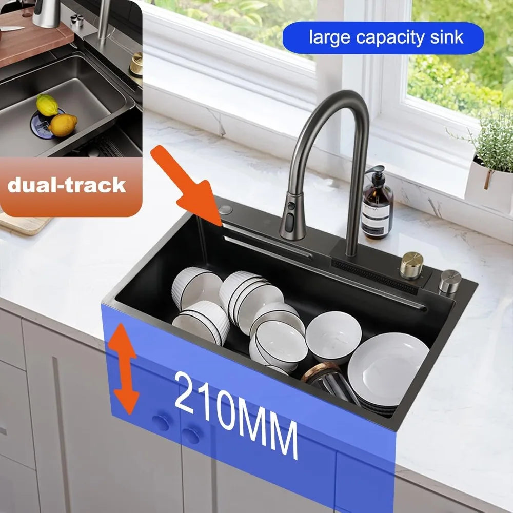 Stainless Steel 304 Undermount Workstation Single Bowl Sink