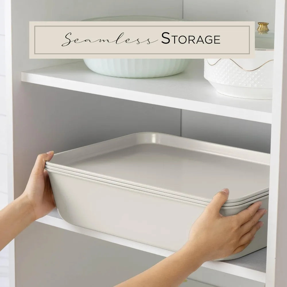 Country Kitchen Nonstick Stackable Bakeware Set Easy Release