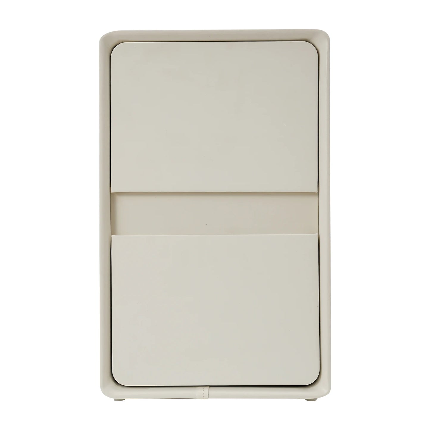 Narrow 2-Drawer Bedside Nightstand With Storage Cabinet