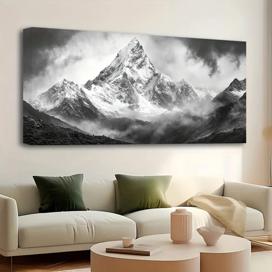Winter Mountain Canvas Mural Wall Art Living Room Decor