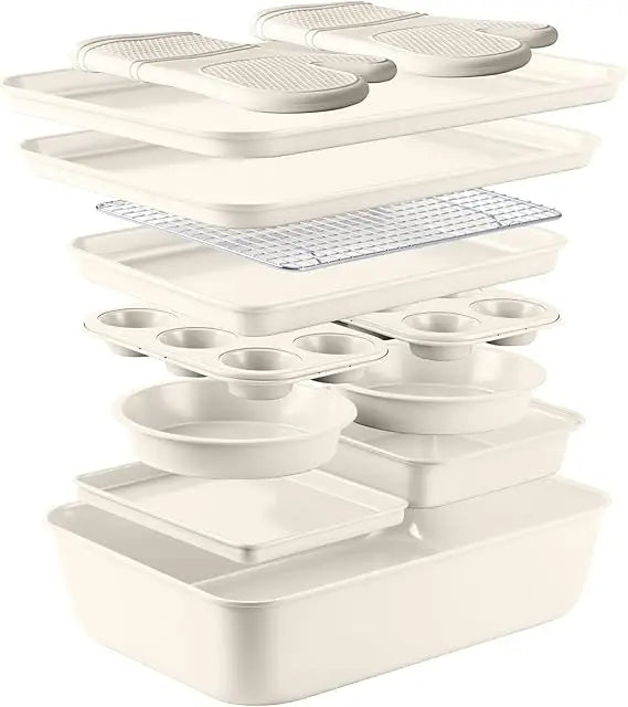Country Kitchen Nonstick Stackable Bakeware Set Easy Release