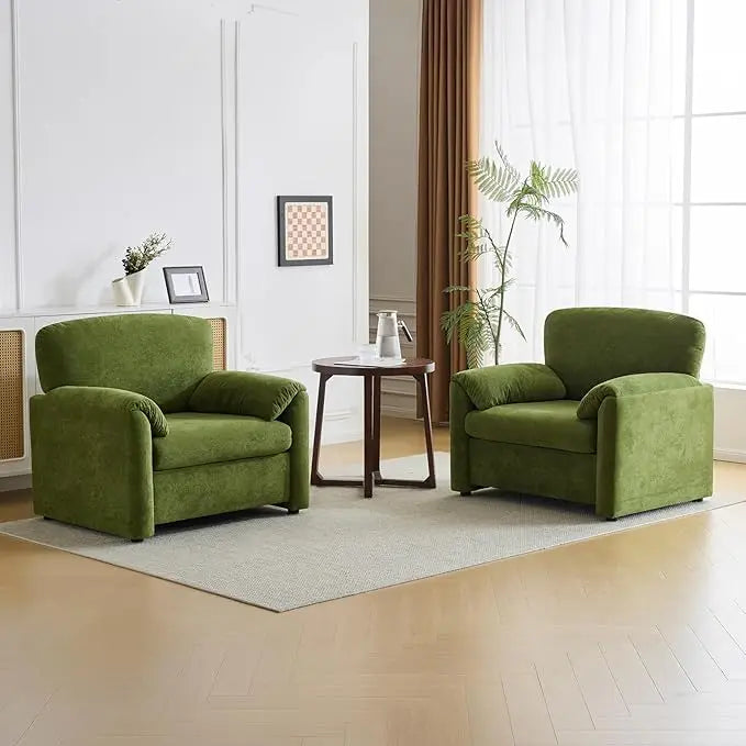Soft Upholstered Chenille Lounge Chairs For Living Room