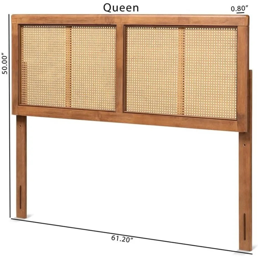 Rattan Headboard Mid Century Modern Style For Bed Frames And Bedroom Decor Versatile Accessory