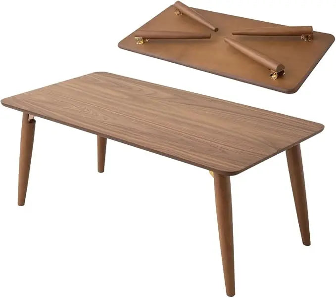 Wood Folding Coffee Table Natural Minimalist Japanese