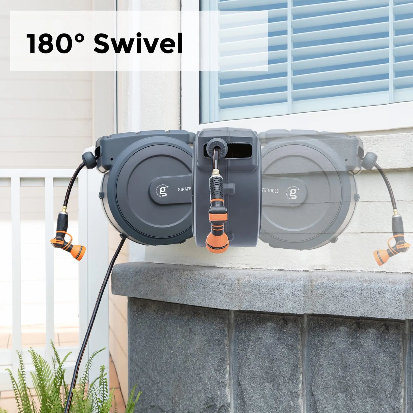 Giraffe Tools AW40 Retractable Hose Reel With Auto Rewind