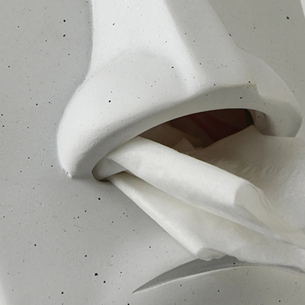 Stone Figure Tissue Box Waterproof Holder For Home Decor