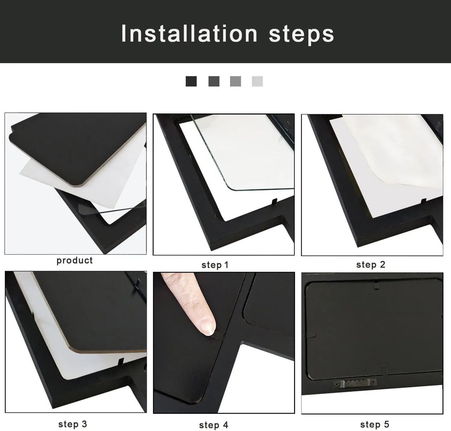 Photo Frame 24 Openings Wood Wall Collage Clustered