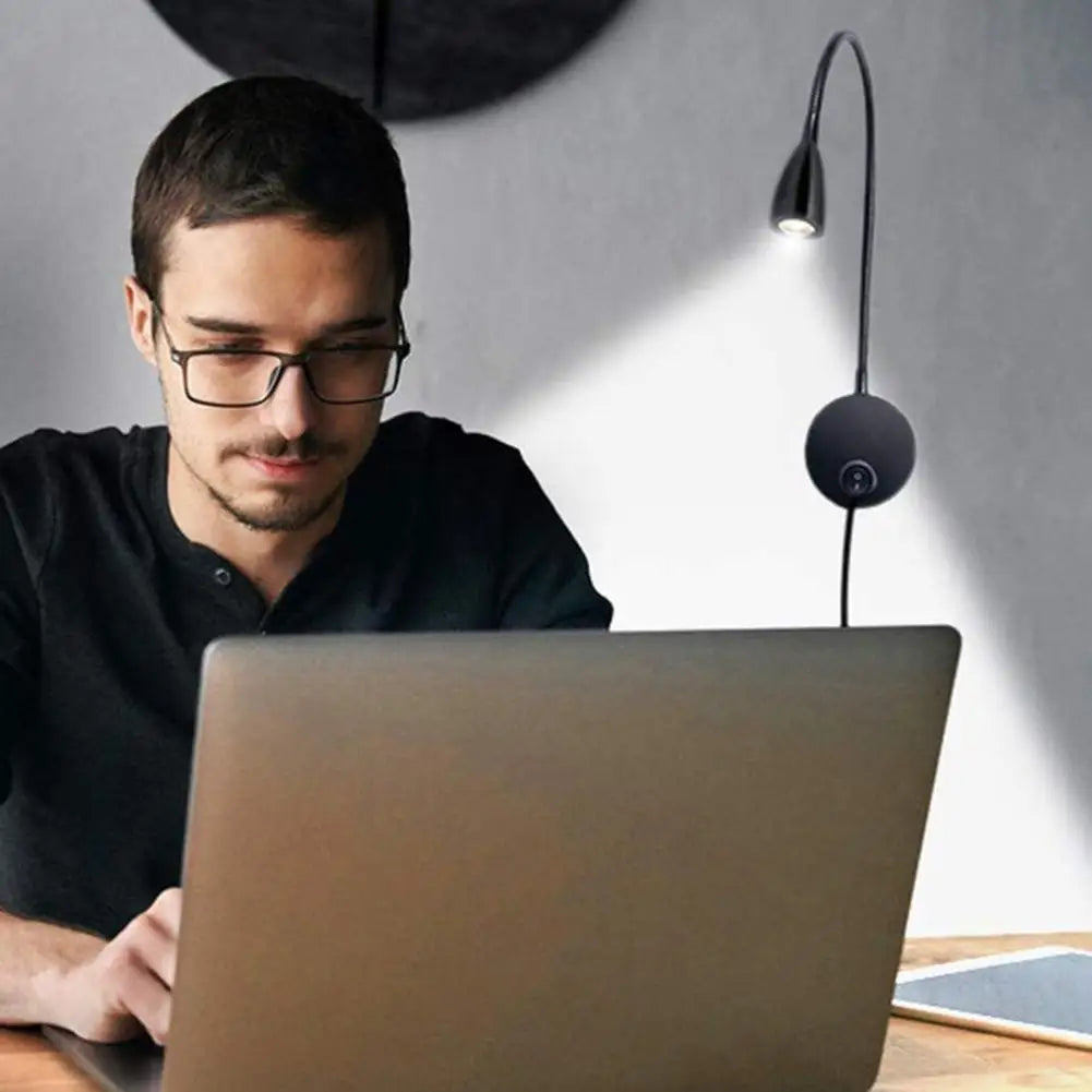 Flexible Wall Mount Night Lamp Gooseneck LED Reading Light