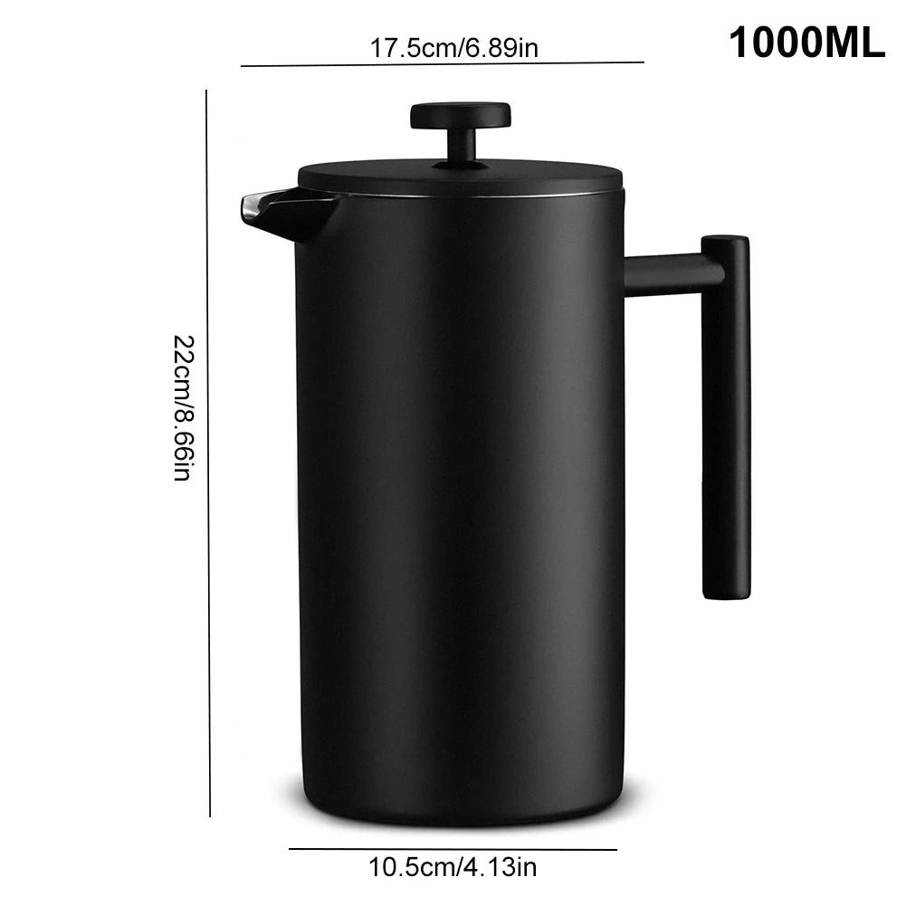 Stainless Steel French Press Coffee Maker With Insulation