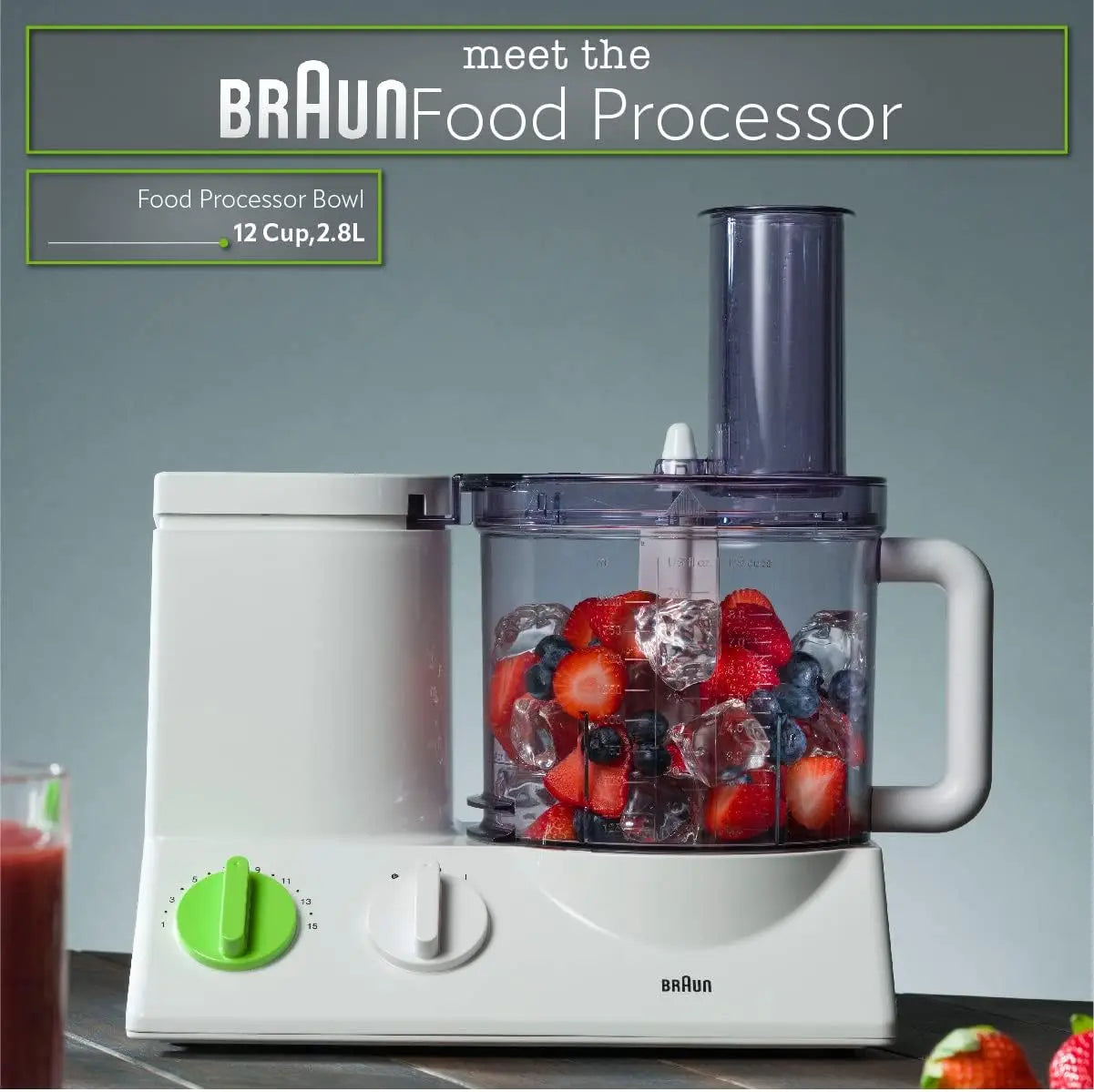 German Engineered 12 Cup Food Processor With 9 Attachments