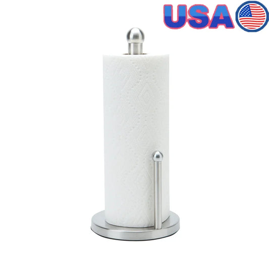 Stainless Steel Paper Towel Holder Set With Heavy Base