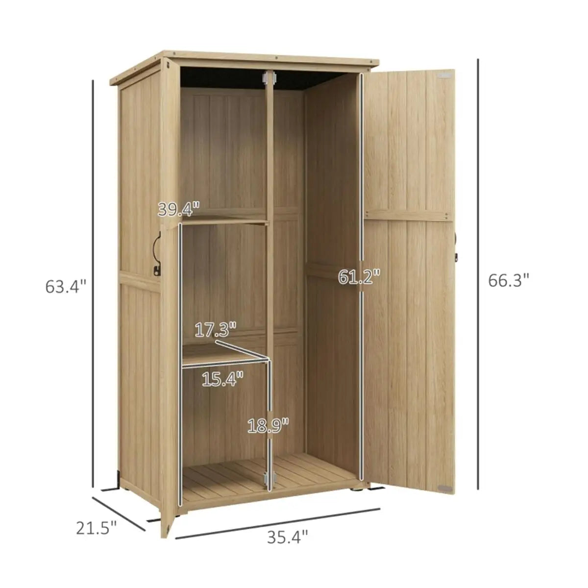 Durable Wooden Garden Shed For Outdoor Storage Organization