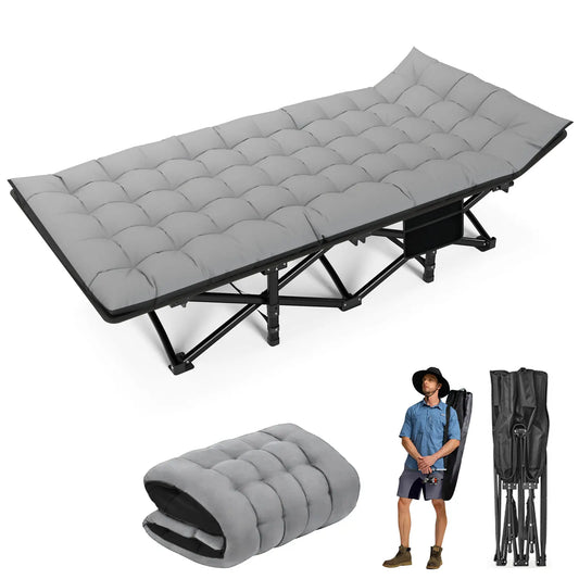 Noon Break Folding Camping Cot Heavy Duty Outdoor Bed 200KG