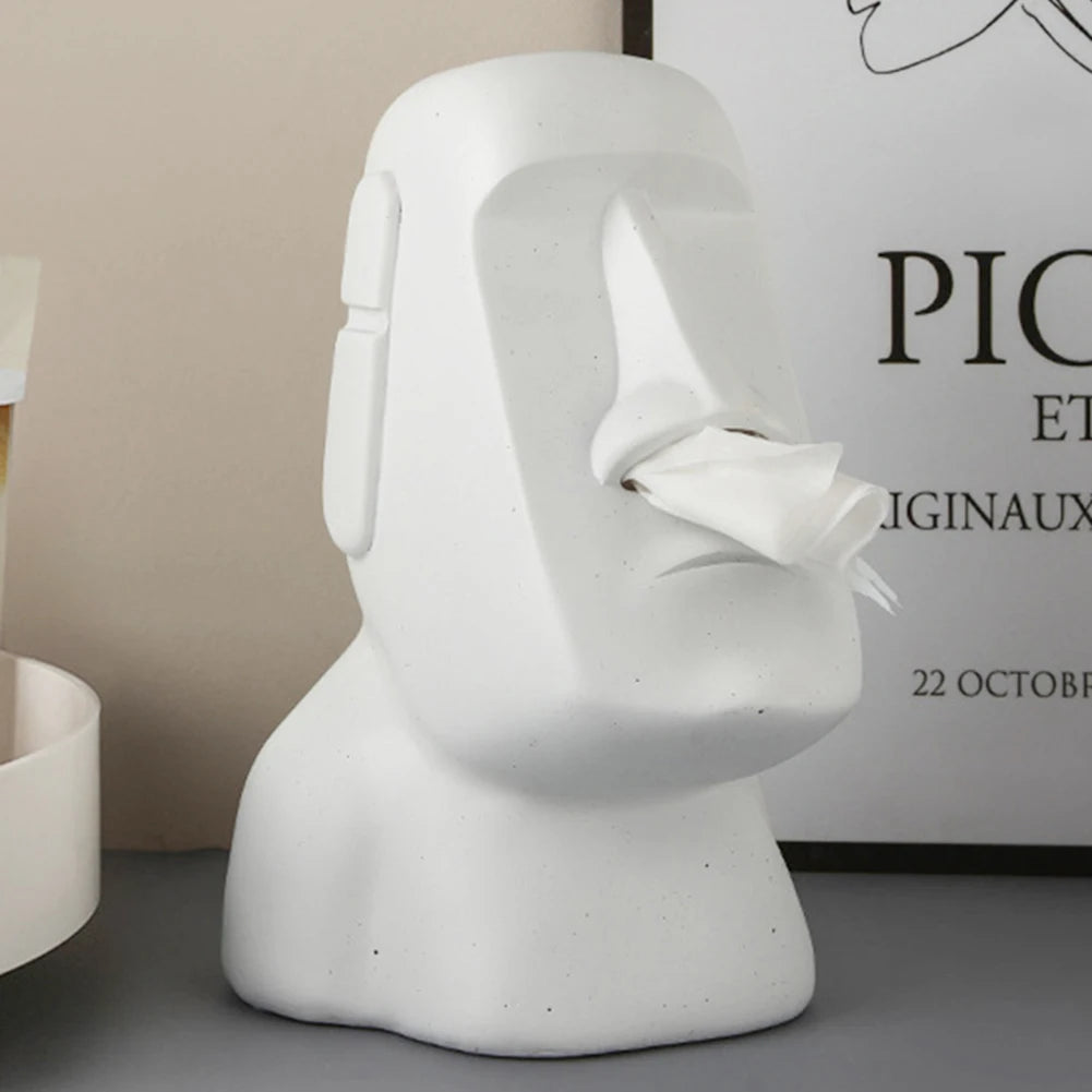 Stone Figure Tissue Box Waterproof Holder For Home Decor