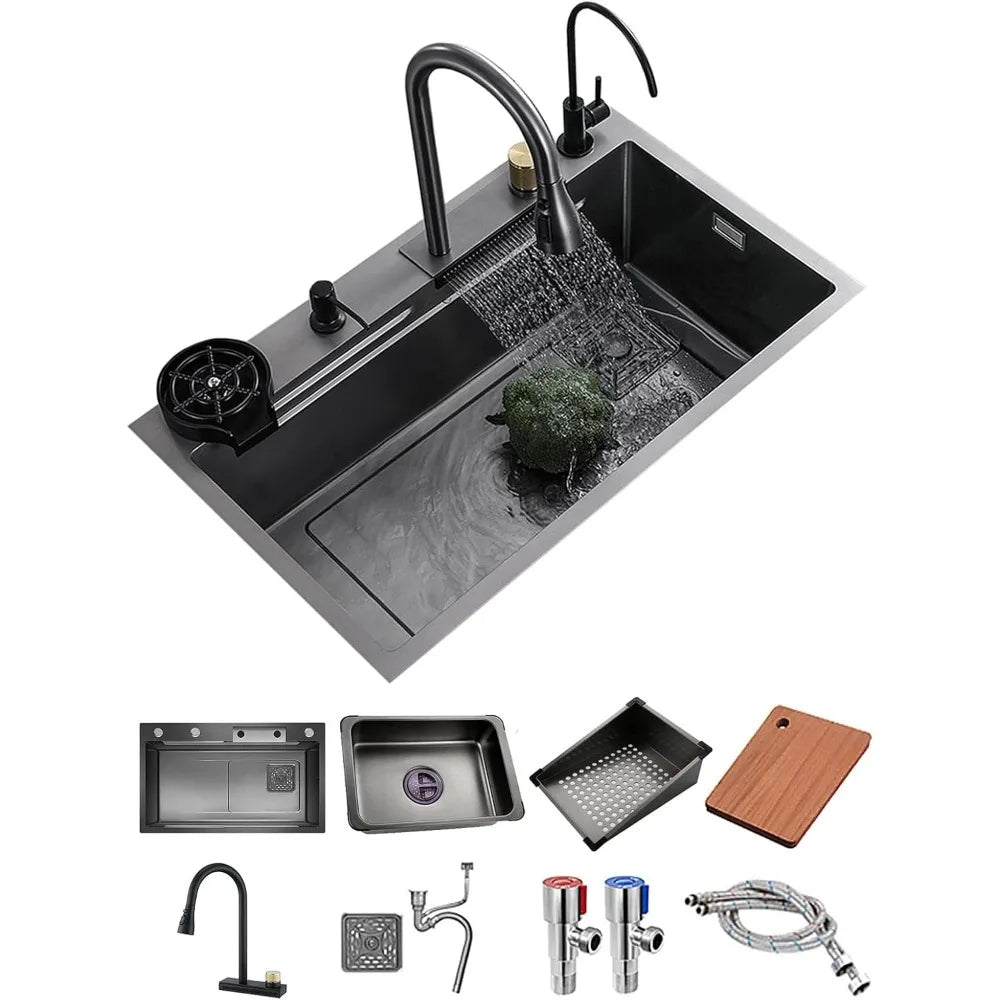 Stainless Steel 304 Undermount Workstation Single Bowl Sink