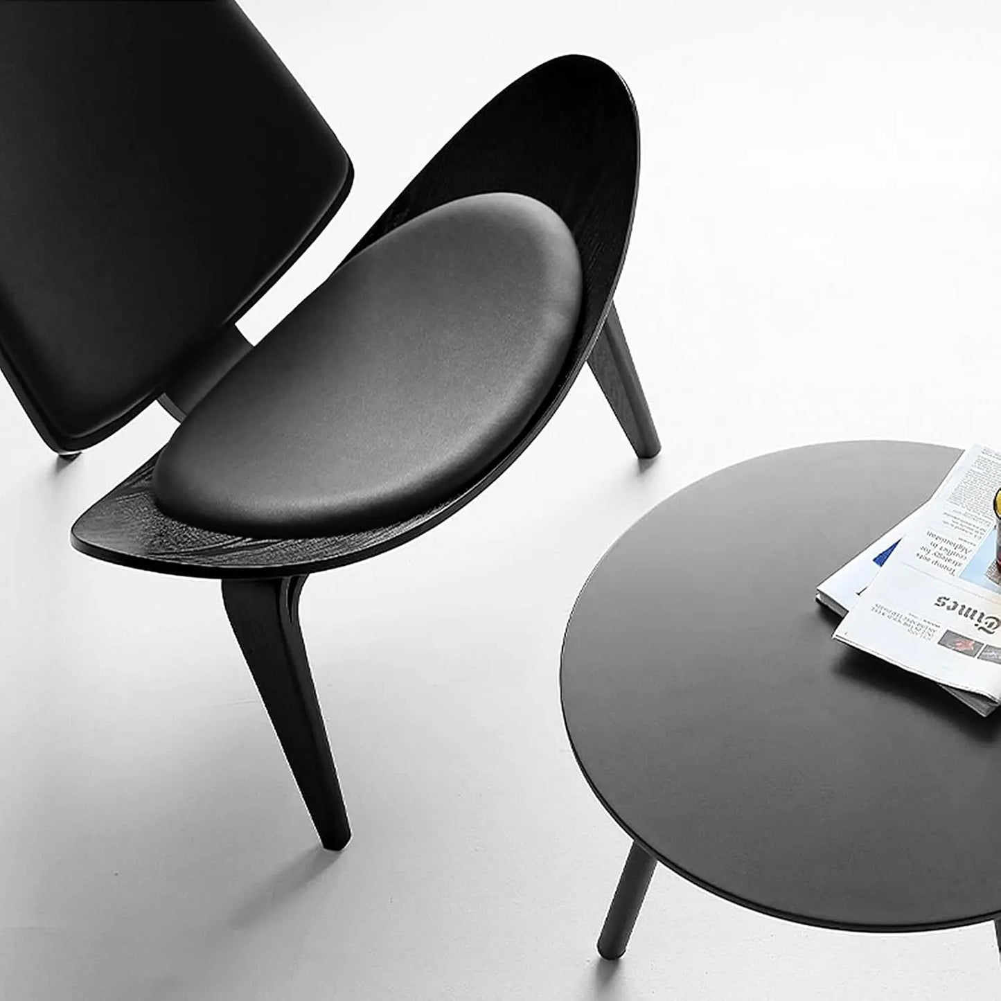 Century Shell Chair Ergonomic Three Legged Accent Living Room Chair