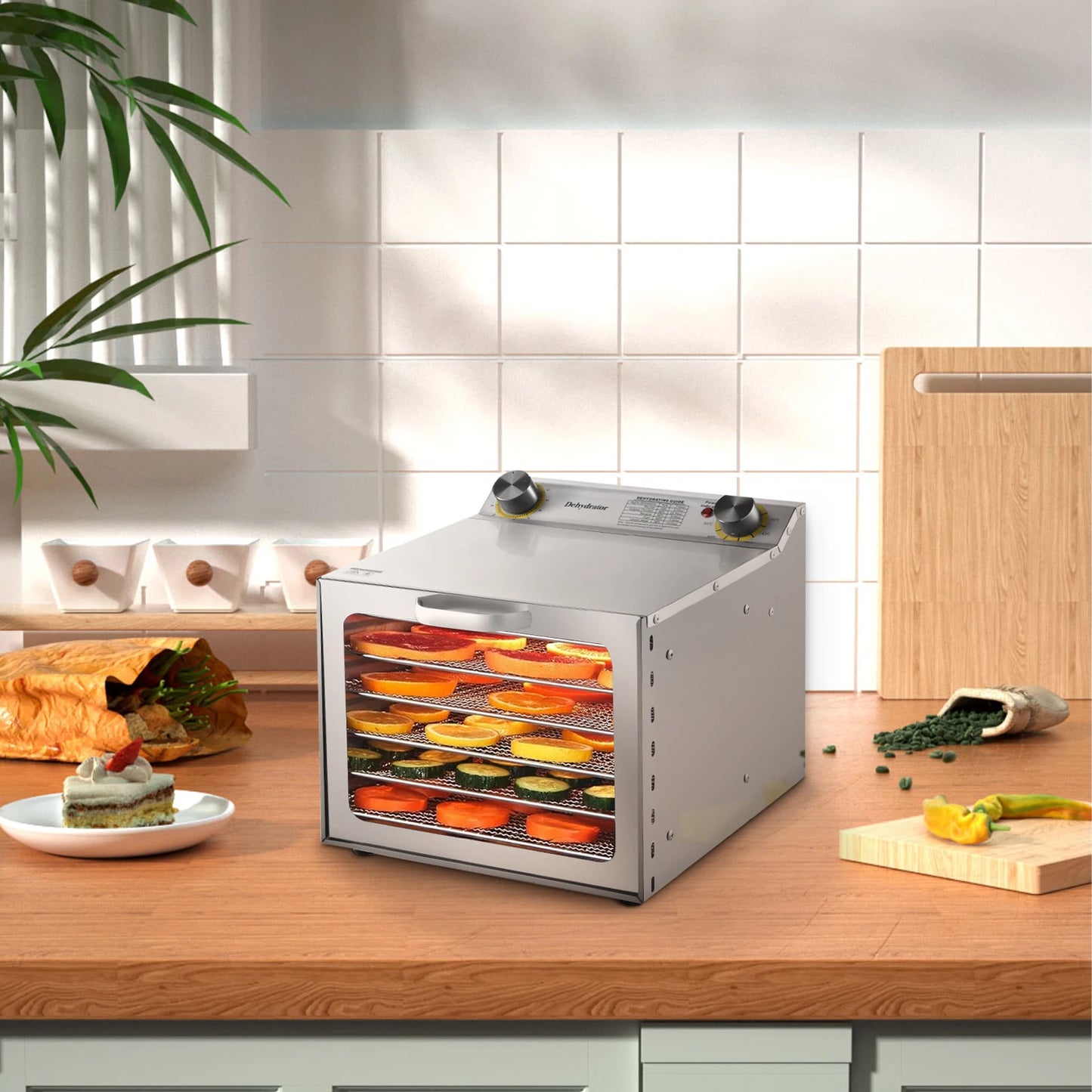 Stainless Steel Jerky Dehydrator 8 Tray Dryer Low Noise