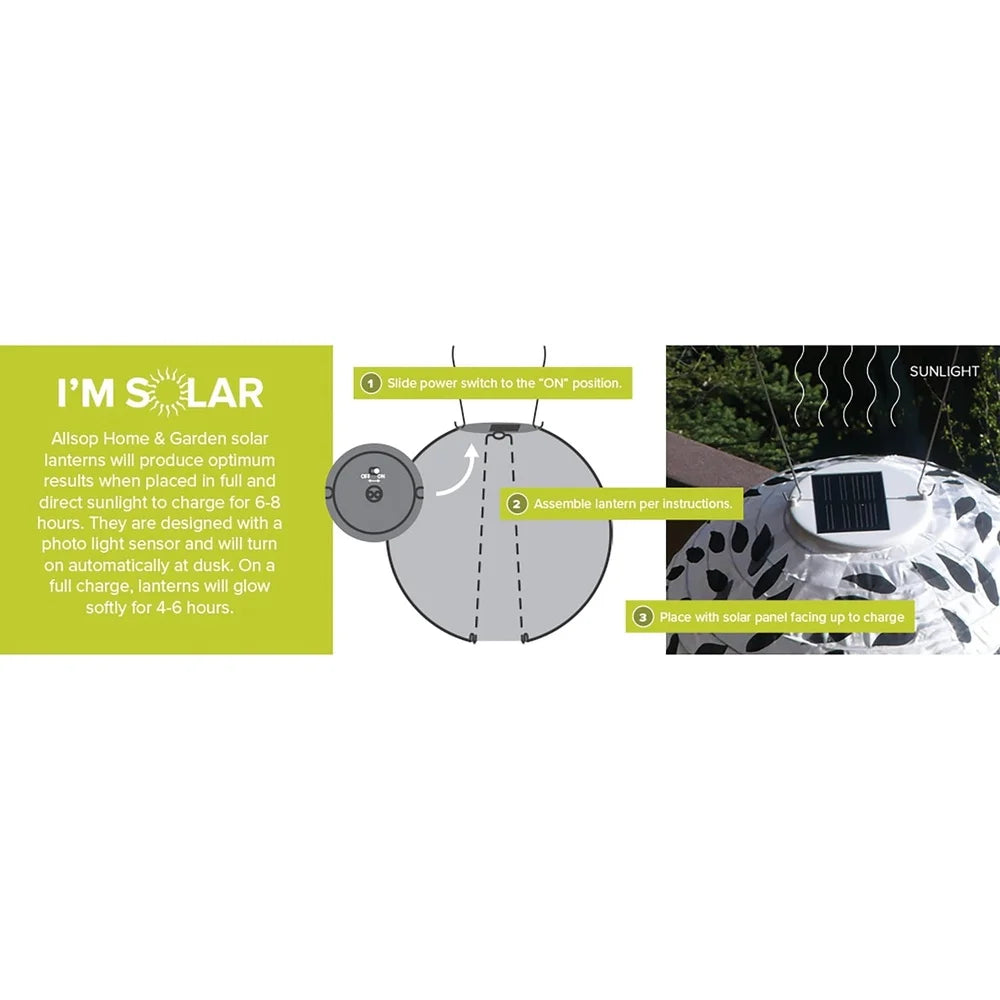 Durable Solar Lantern Tyvek Fabric Outdoor Dual LED Light