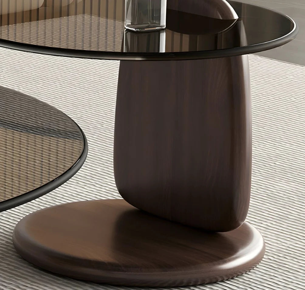 Glass Round Nesting Coffee Tables