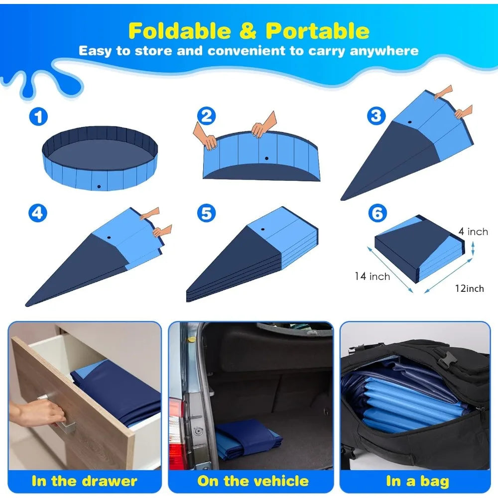 Foldable PVC Dog Pool for Outdoor Portable Family Fun