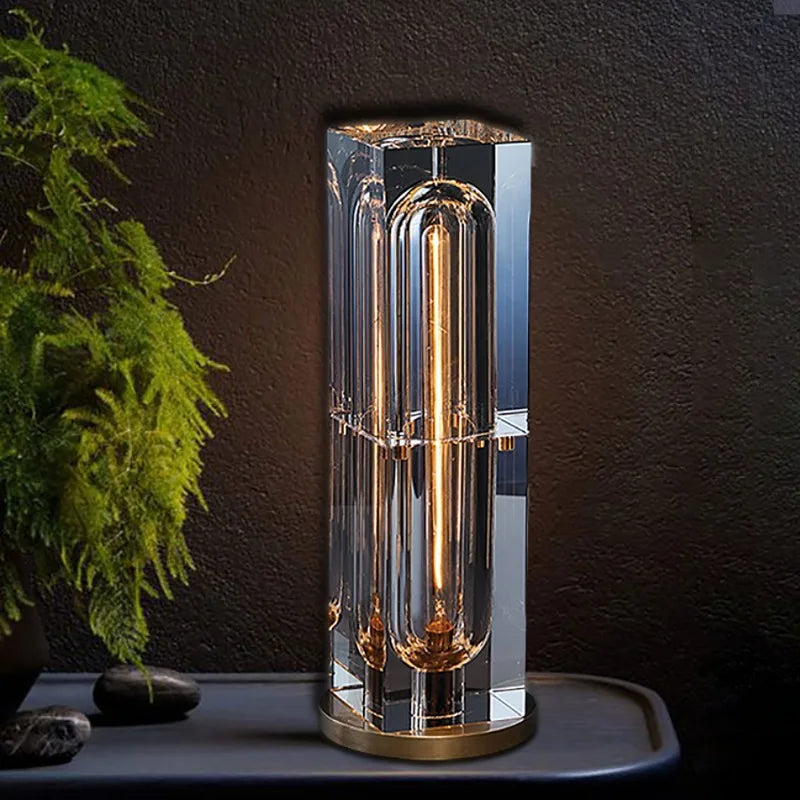 Modern Luxury Crystal Table Lamp Glass Bedside Led Light