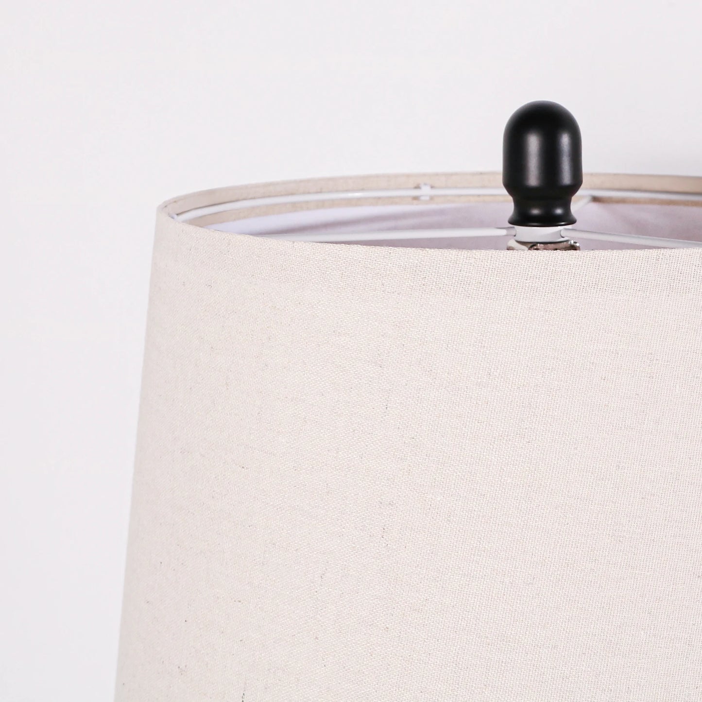 Two Pack Geometric Ceramic Table Lamps With Linen Shades