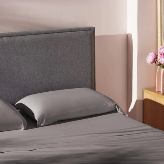 Luxuriously Upholstered Headboard Platform Bedstead Frame With Tapered Hardwood Legs