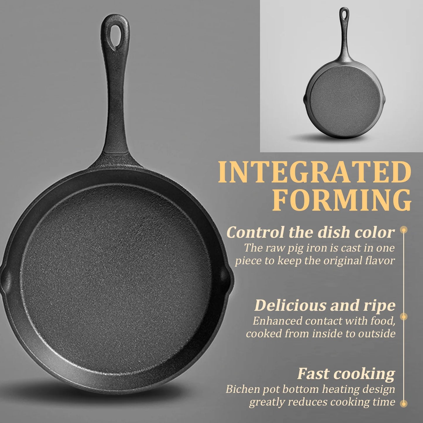 Premium Cast Iron Skillet Set For Versatile Cooking