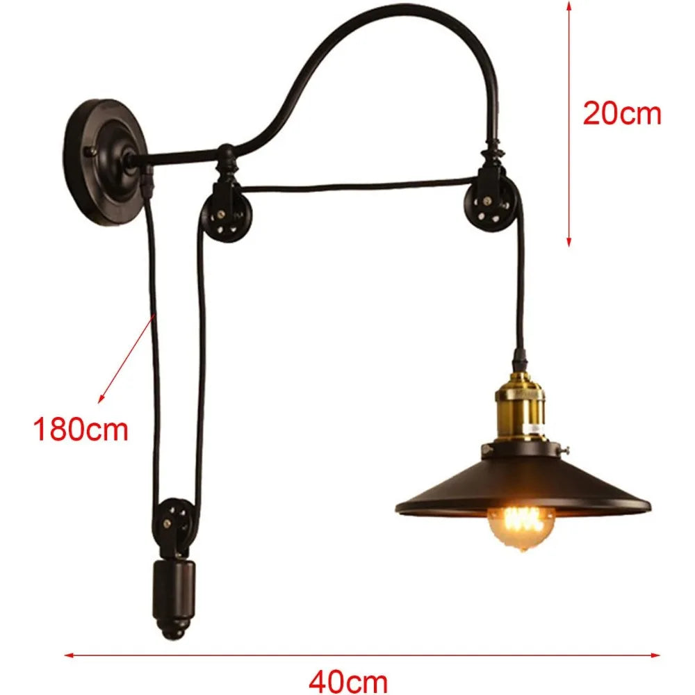 Industrial Gooseneck Wall Sconce Lamp With Adjustable Arm