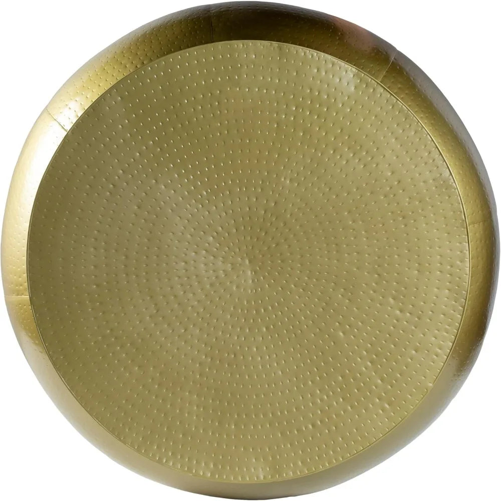Ladis Modern Glam Gold Round Coffee Table For Living Room