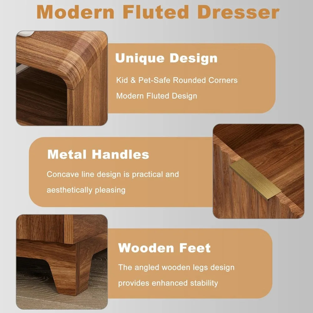 Nightstand With Charging Station And Open Storage Cabinet Modern Moroccan Design