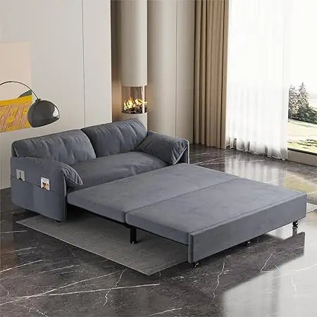 3 In 1 Convertible Sleeper Sofa Bed Futon Couch Velvet