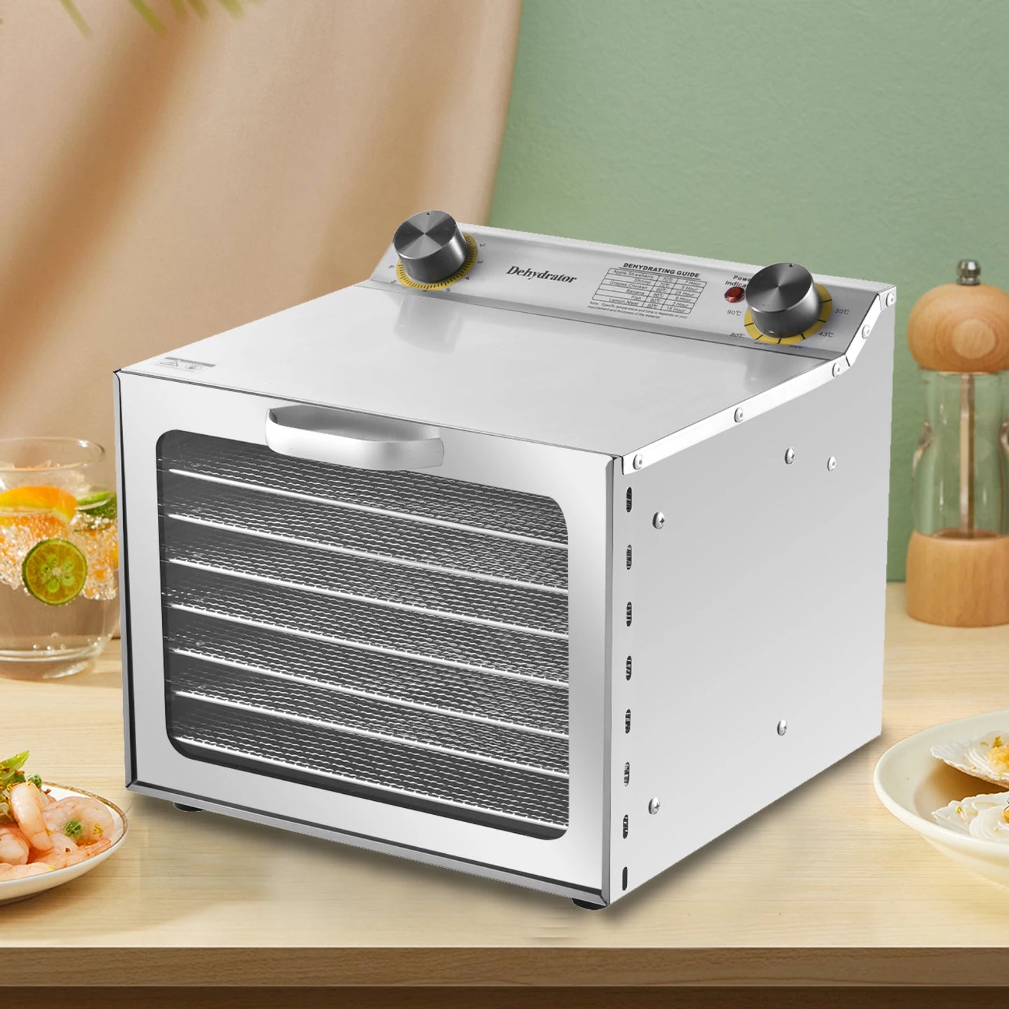 Stainless Steel Jerky Dehydrator 8 Tray Dryer Low Noise