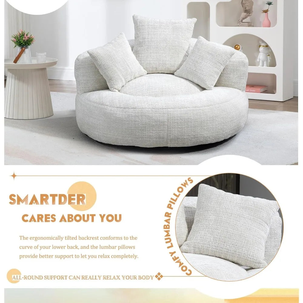 Foam Filled Bean Bag Chair With Shredded Memory Foam