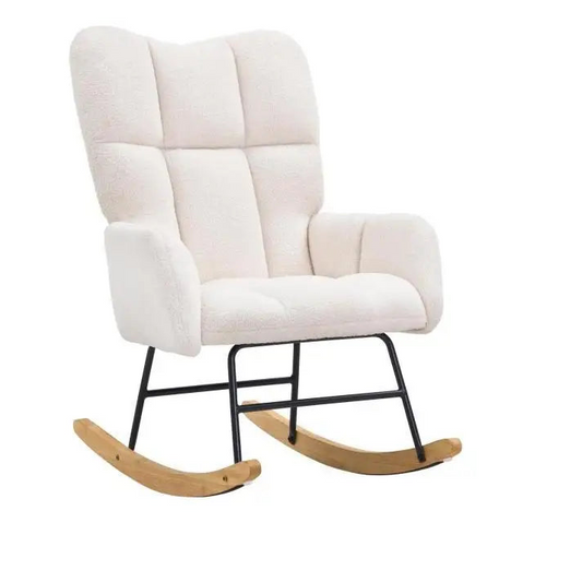 Nursery Glider Rocking Chair Upholstered Rocker for Home