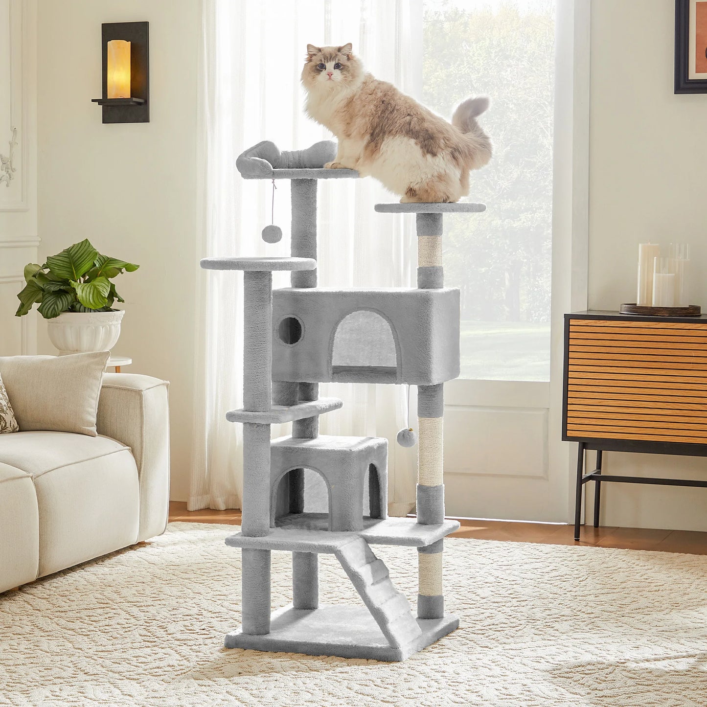 JHK Cat Tree Tower Indoor Pets Sisal Scratching Post