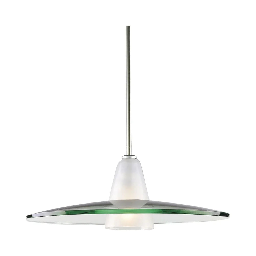 Modern Dimmable Pendant Light With Etched Glass Fixture