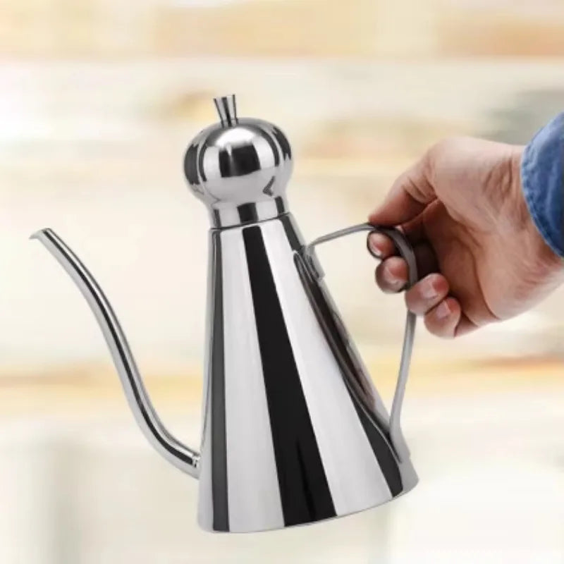 Stainless Steel Olive Oil Dispenser Pourer Bottle Compact