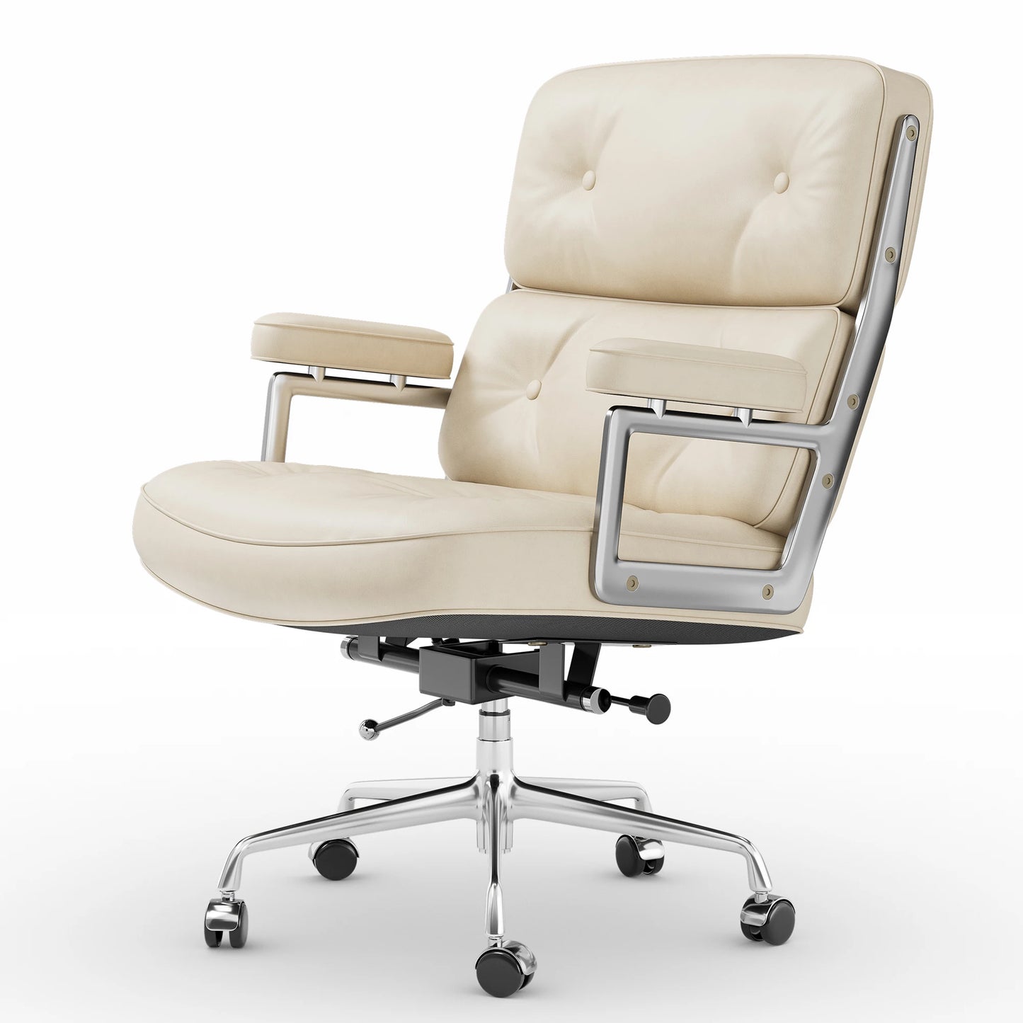 Executive Leather Office Chair With Ergonomic Swivel